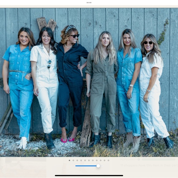 Anthropologie’s Pistola Grover 100% Cotton Utility Jumpsuit in Cream Size L - Picture 9 of 10